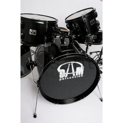 Batteria Acustica Cassa 22" Completa 5 pezzi Nera