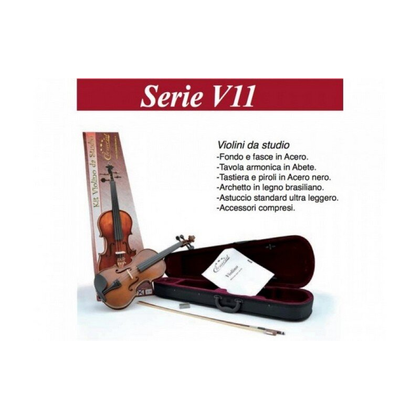 Clement V11 Violino da studio 3/4 Completo di astuccio e archetto