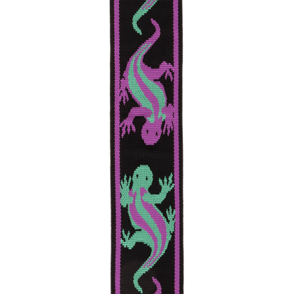 D'Addario Tracolla Planet Waves vintage, Lizards Green/Purple