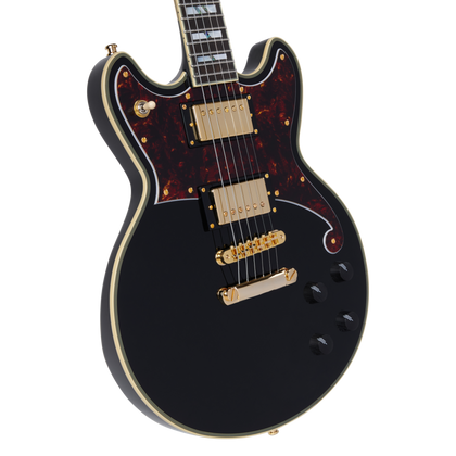 D'angelico Deluxe Brighton Solid Black Chitarra Elettrica