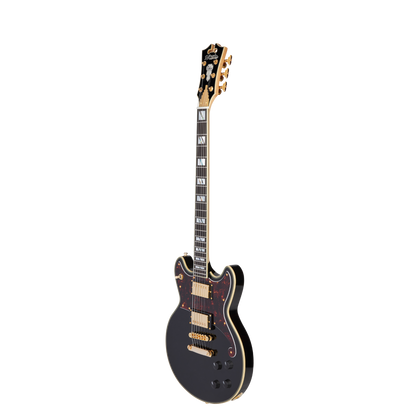 D'angelico Deluxe Brighton Solid Black Chitarra Elettrica