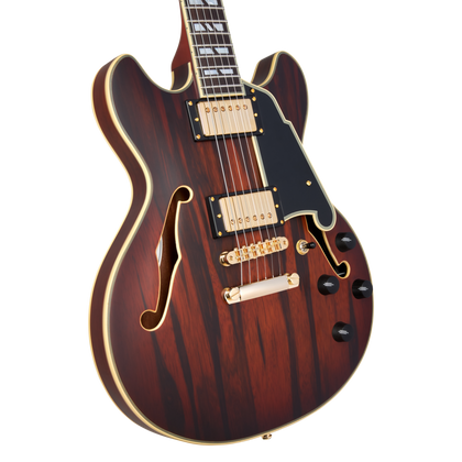 B-STOCK D'angelico Deluxe Mini DC Satin Brown Burst Chitarra Semiacustica