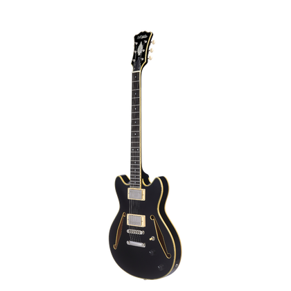 D'Angelico Exce DC Tour Solid Black Chitarra semiacustica