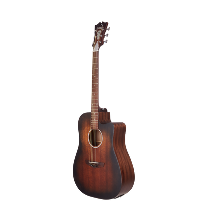 D'Angelico Premier Bowery LS Aged Mahogany Chitarra acustica elettrificata