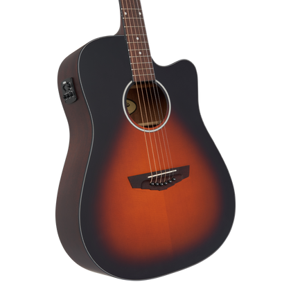 D'Angelico Premier Bowery LS Satin Vintage Sunburst Chitarra acustica elettrificata