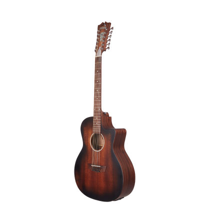 D'Angelico Premier Fulton LS Aged Mahogany Chitarra acustica 12 corde elettrificata