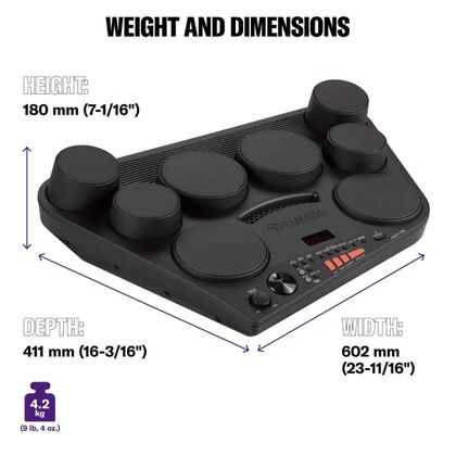YAMAHA DD75 Batteria elettronica 8 Touch Pad + Cuffie 