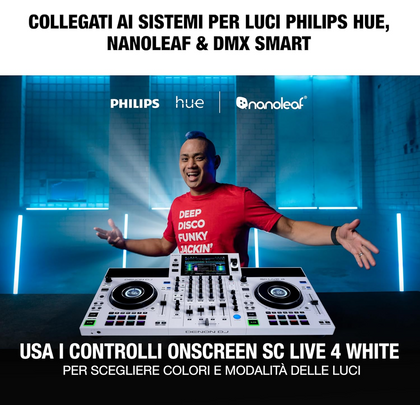 DENON DJ SC Live 4 White Consolle DJ Bianca