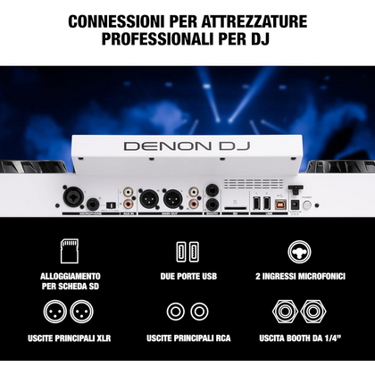 DENON DJ SC Live 4 White Consolle DJ Bianca
