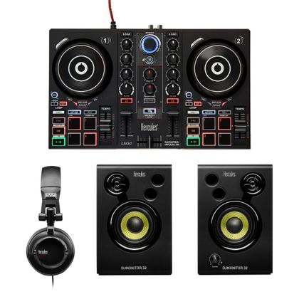 Hercules DJ Learning Kit con controller monitor e cuffia