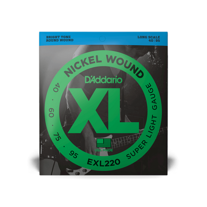 D'Addario EXL220 Muta di corde per basso elettrico Super Light 040-095