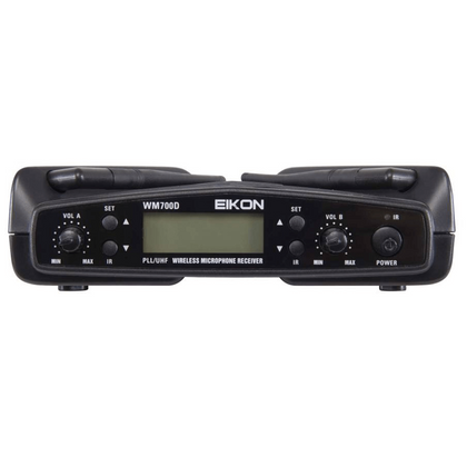 EIKON WM700DH Radiomicrofono con Doppio Archetto e Doppio Microfono Lavalier