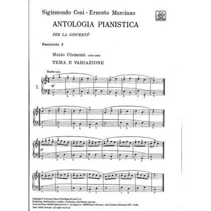 Cesi - Marciano - Antologia Pianistica Per La Gioventù - Fasc. I