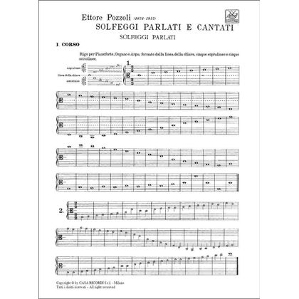 Pozzoli - Solfeggi parlati e cantati - I Corso