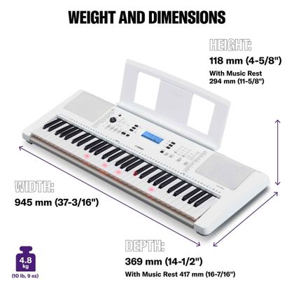 Yamaha EZ300 Tastiera 61 tasti luminosi dinamica + Cuffie Omaggio