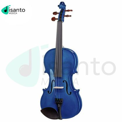 Stentor Harlequin Violino Blu 4/4 con astuccio ed archetto