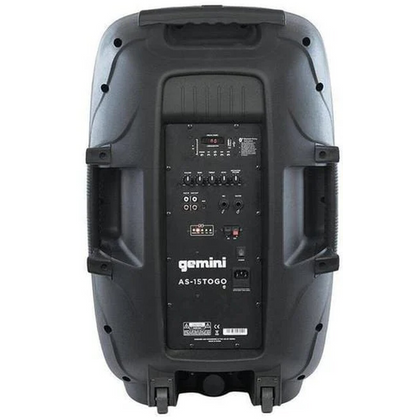 GEMINI AS-15 To Go Cassa Portatile con microfono, lettore USB e Trolley 2000W