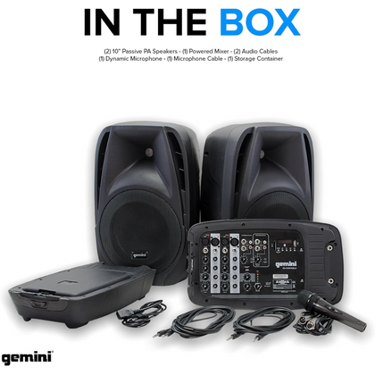 GEMINI ES 210MX BLU Sistema Portatile 150W