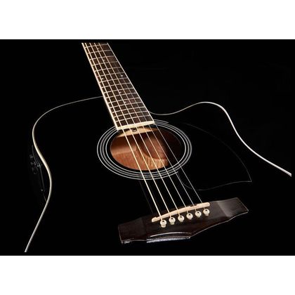 Ibanez PF15ECE Black Chitarra acustica amplificata nera