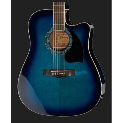 Ibanez PF15ECE TBS Chitarra acustica amplificata blu sunburst