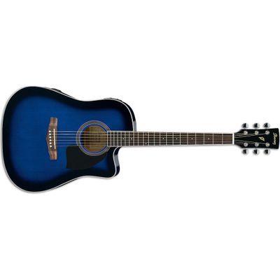 Ibanez PF15ECE TBS Chitarra acustica amplificata blue sunburst con accessori omaggio