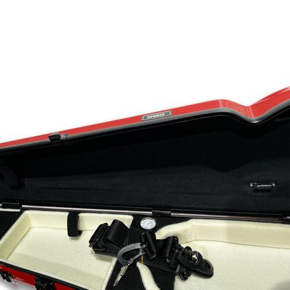 DAM Custodia in fibra per violino 4/4 sagomata Rossa