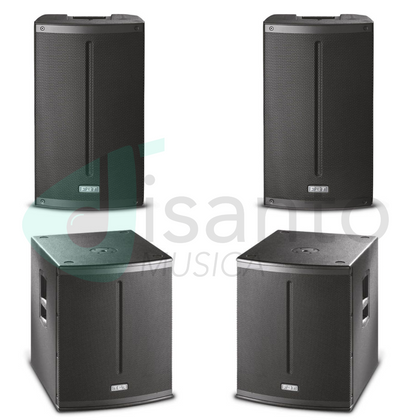FBT X-LITE 112A Coppia Casse Attive 3000 Watt + FBT X-SUB 115SA Coppia Subwoofer Attivi 2400 Watt