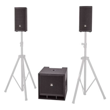 PROEL LT812A Sistema PA Attivo con 2 satelliti + Sub 800W + 2  Supporti + Cover Omaggio