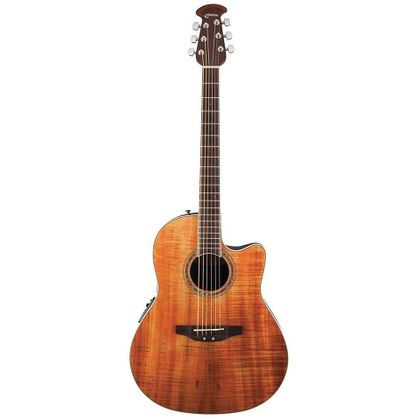 Ovation Celebrity Standard Exotic Mid Depth CS24P-FKOA-G Natural on Exotic Flamed Koa Chitarra acustica elettrificata