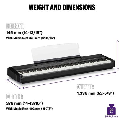 Yamaha P515 Pianoforte digitale 88 tasti pesati nero