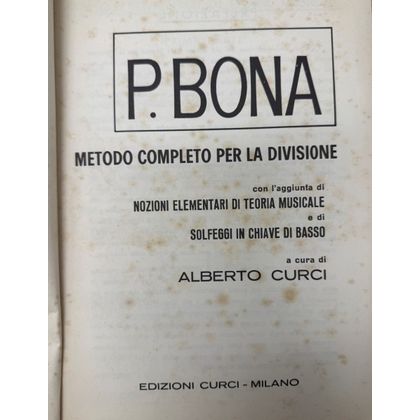 P. Bona metodo completo per la divisione