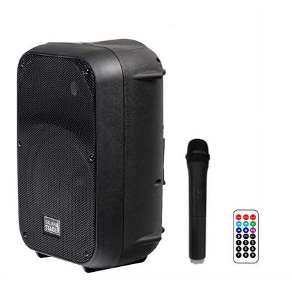 Italian Stage FRX08AW Cassa attiva multifunzione portatile con radiomicrofono, USB e Bluetooth