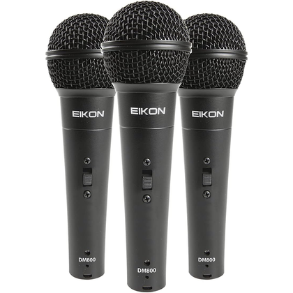 Proel DM800KIT Kit 3 Microfoni dinamici con valigetta