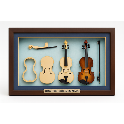 Quadro Artigianale Violino in Legno b-stock
