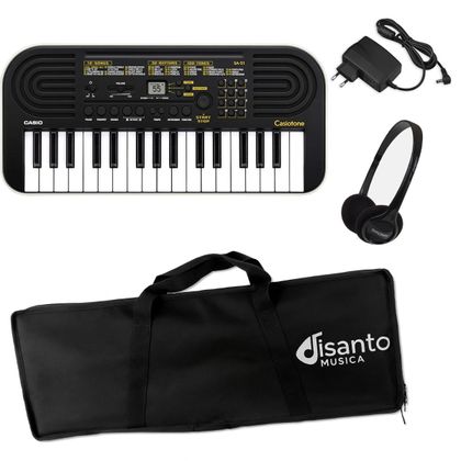 Casio SA-51 mini-tastiera 32 tasti scolastica, con Borsa, Alimentatore e Cuffie
