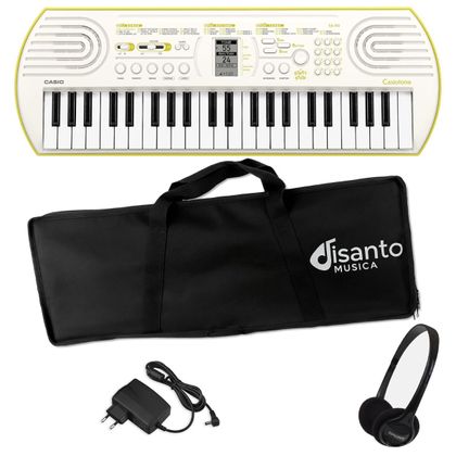 Casio SA-80 mini-tastiera 44 tasti scolastica, con Borsa, Alimentatore e Cuffie