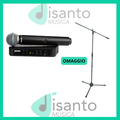 SHURE BLX24E / BETA58 + Asta Omaggio Bundle 