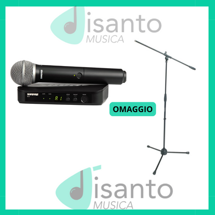 SHURE BLX24E / PG58 + Asta Omaggio Bundle 