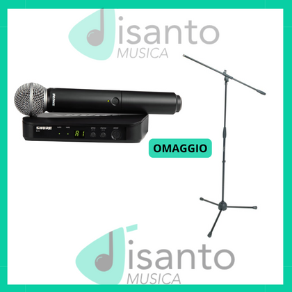 SHURE BLX24E / SM58 + Asta Omaggio Bundle 