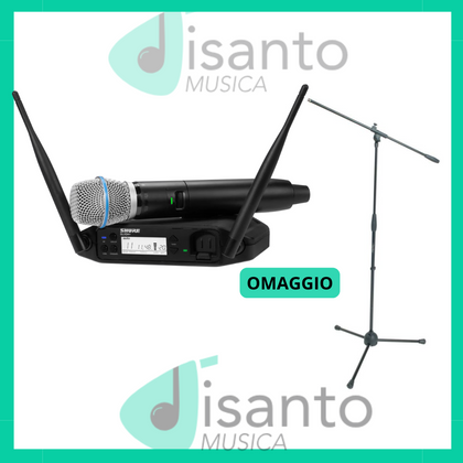 Shure GLXD24+ / BETA87A + Asta Omaggio Bundle 