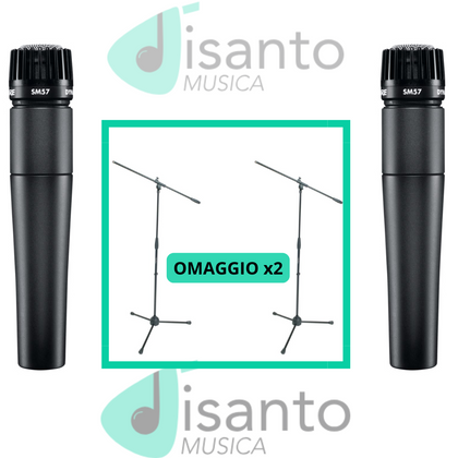 Shure SM57 + Aste Omaggio Doppio Bundle 