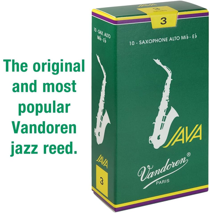 Vandoren Ance Sax Alto Java Green N. 3 (Confezione da 10)
