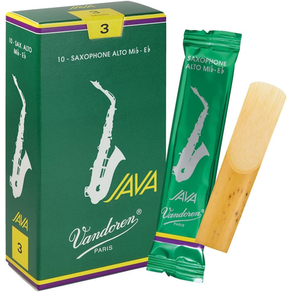 Vandoren Ance Sax Alto Java Green N. 3 (Confezione da 10)