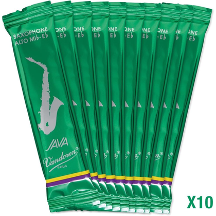Vandoren Ance Sax Alto Java Green N. 3 (Confezione da 10)