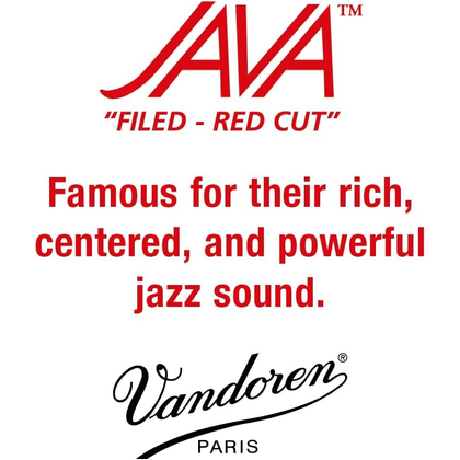 Vandoren Ance Sax Alto Java Red Cut Filed N.3 (Confezione da 10)