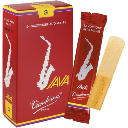 Vandoren Ance Sax Alto Java Red Cut Filed N.3 (Confezione da 10)