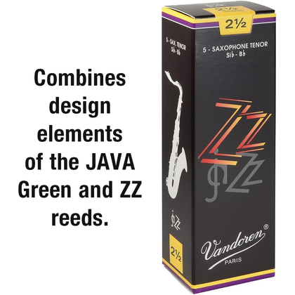Vandoren ZZ Jazz SR4225 ance per Sax Tenore in Sib n. 2 ½ (Confezione da 5)