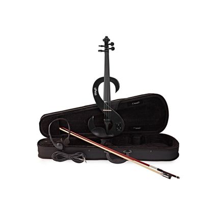 Stagg EVN 4/4 MBK Violino Elettrico Nero Metallizzato