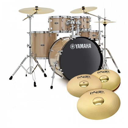 YAMAHA Rydeen Studio 20" Champagne Glitter con Set piatti Paiste 101