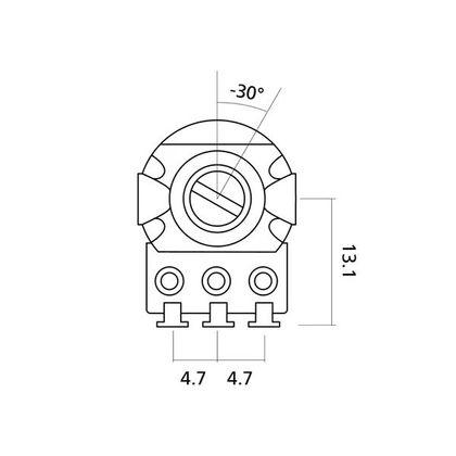 Yellow Parts ADI EZ1197B Potenziometro Tono Lineare 250k